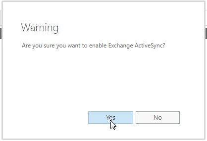 Enable Exchange ActiveSync